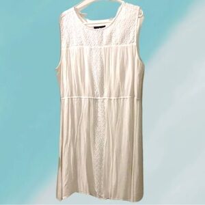 Lane Bryant White sleeveless knee length